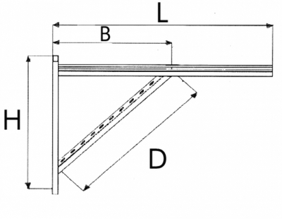 BRAZO TRIANGULAR CORH 30CM