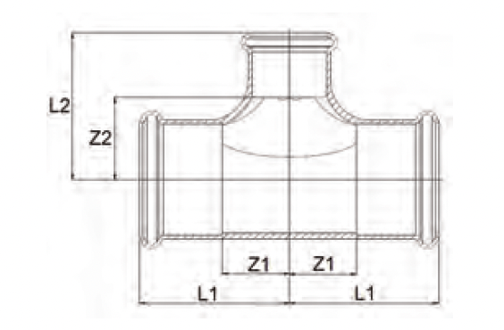 STEELPRES TEE REDUCIDA 54X42X54