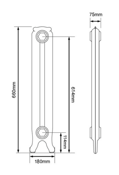 RADIADOR ACERO BZ-660 12S