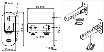 SOPORTE PARED CORRAIL