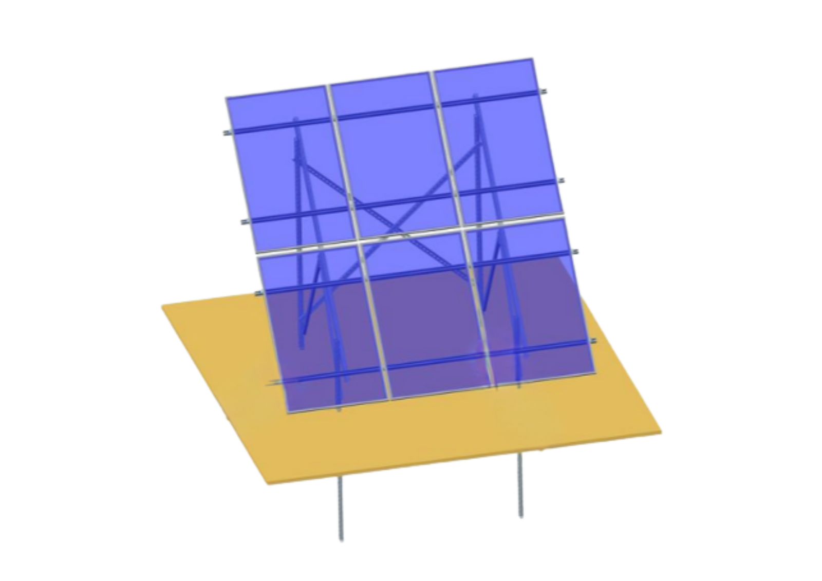 Soporte para 6 paneles solares