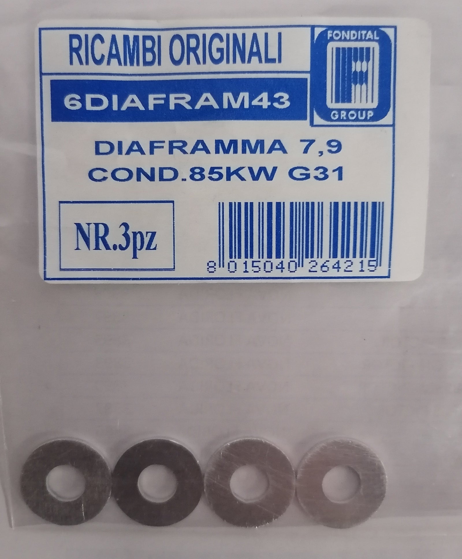 REPUESTO CALDERA G31 85 CON.D. 7,9 DIAPHRAGM 3PCS PICTOR