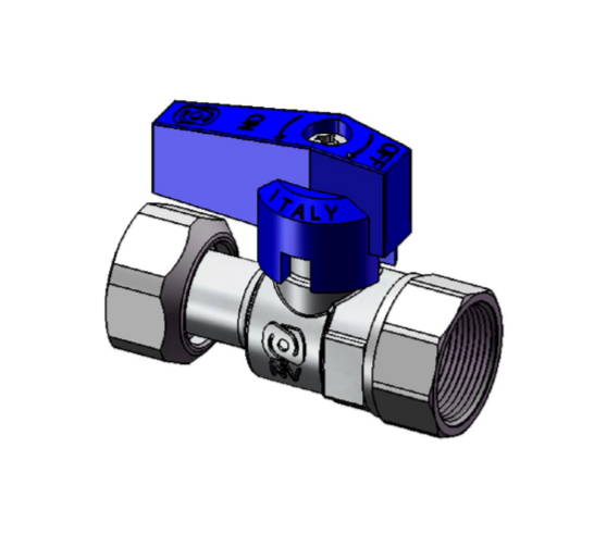 VÁLVULA DE BOLA VÁLVULA DE BOLA CON TUERCA MÓVIL Y ASIENTO PLANO 1/2´