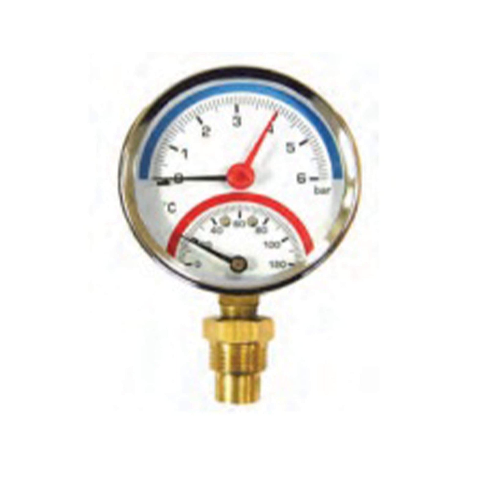 CONTROL TERMOMANOMETRO INOX 0-6BAR D80
