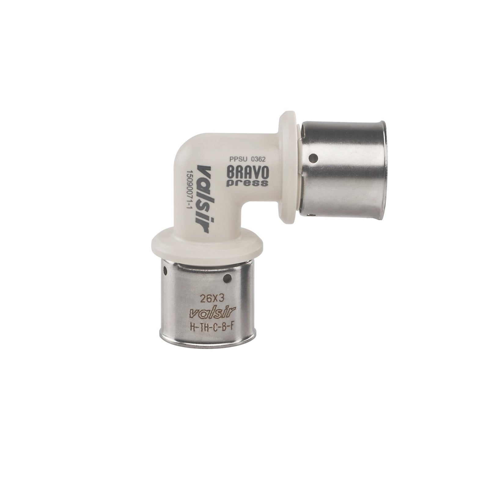 FITTINGS TECNOPOLÍMERO PRENSAR CODO BP 26X3