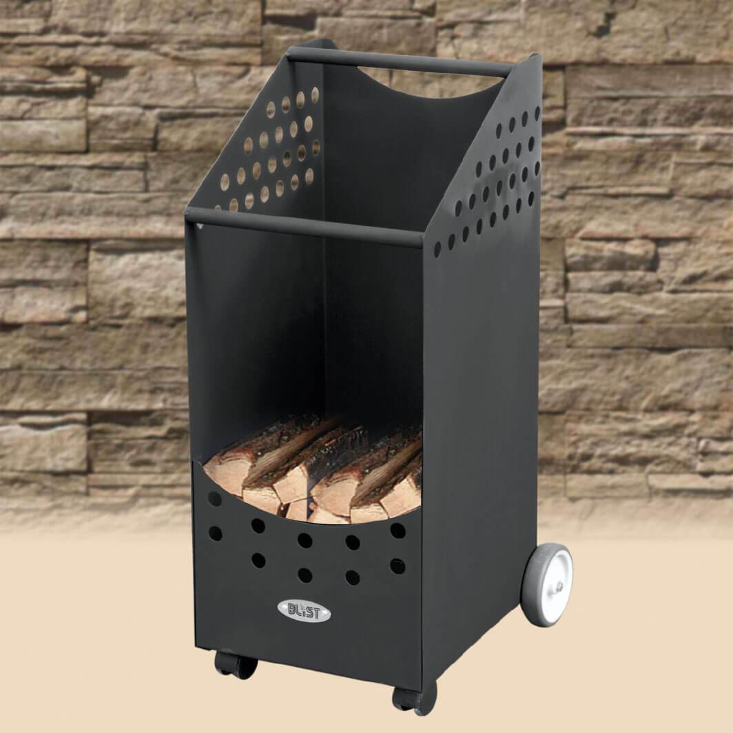 ACCESORIO ESTUFA A LEÑA CARRO PARA MADERA