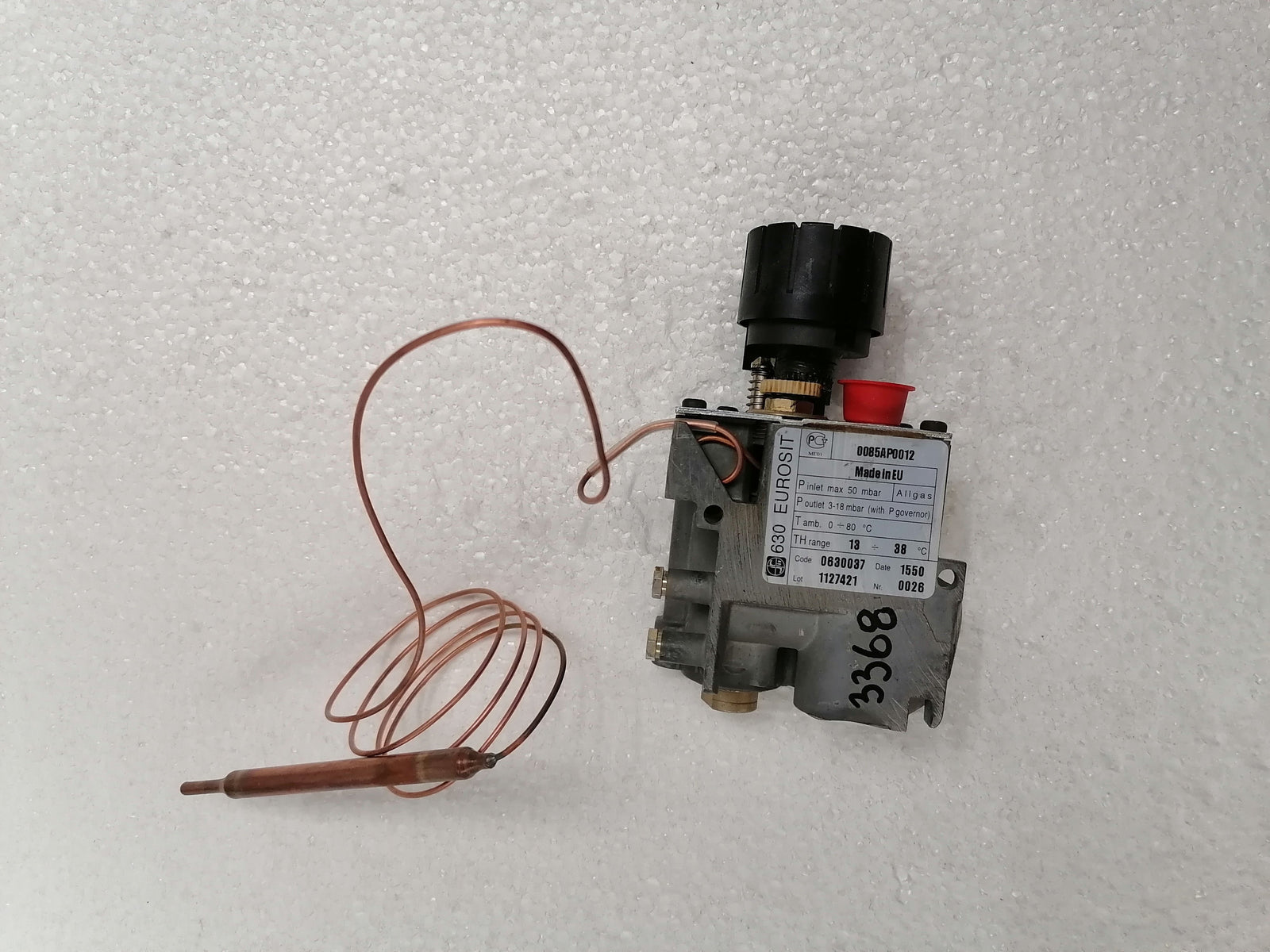 REPUESTO CALDERA VALVULA DE GAS EUROSIT 630