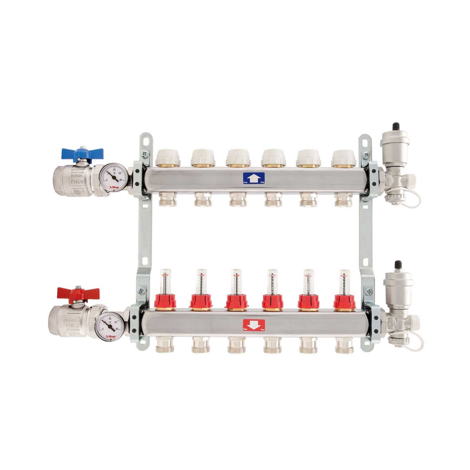 COLECTORES Manifold INOX 1"x3/4"x3 COMPLETO