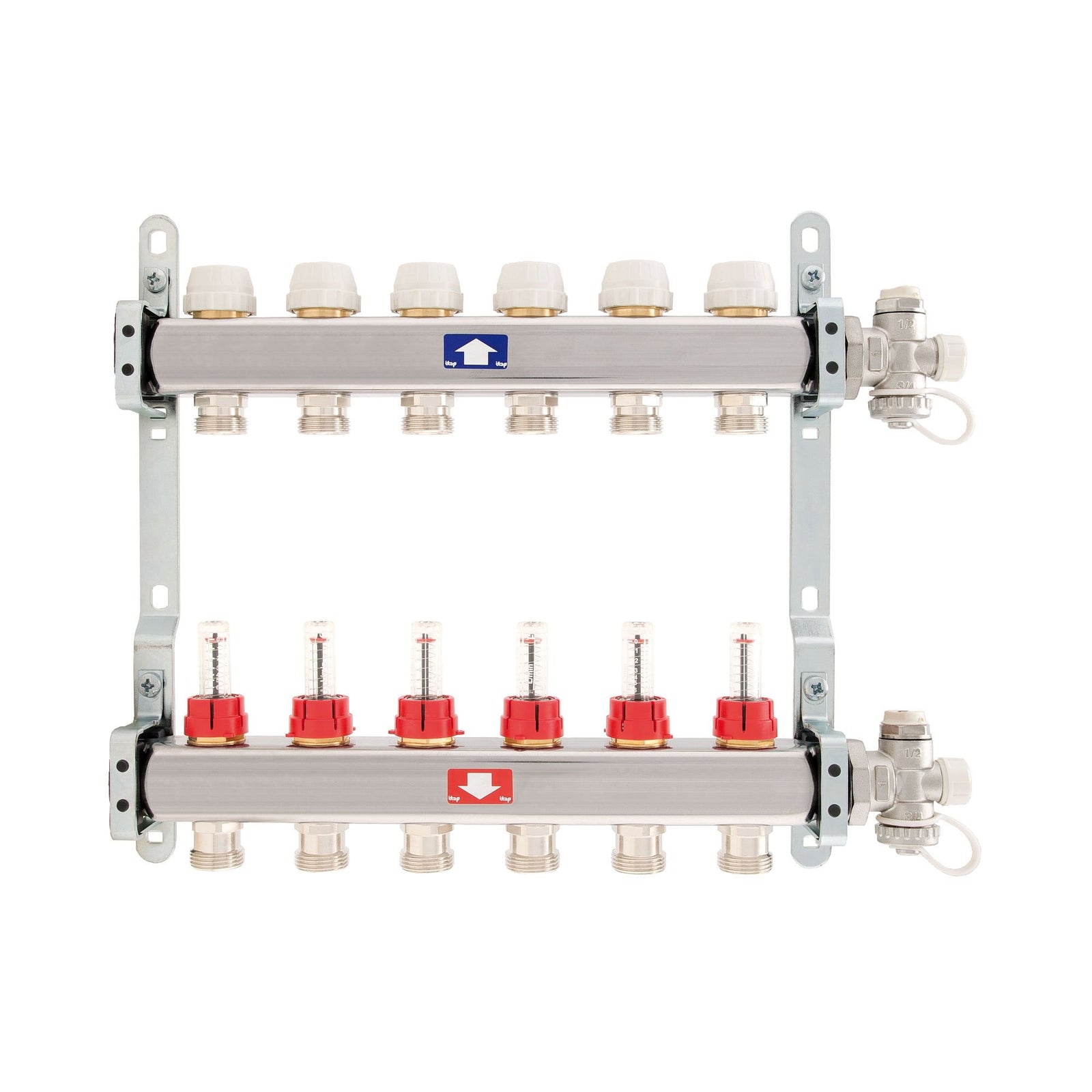 COLECTORES MANIFOLD INOX 1"X3/4"X8 SIMPLE